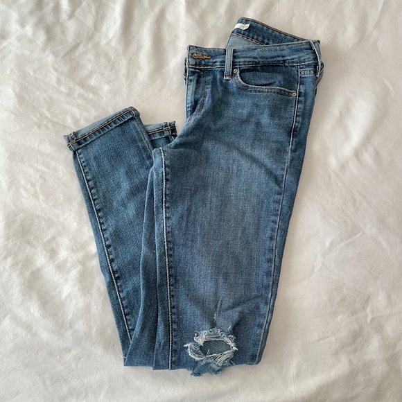 Levi’s | Levi's 711 Skinny Distressed Blue Jeans - Picture 5 of 8